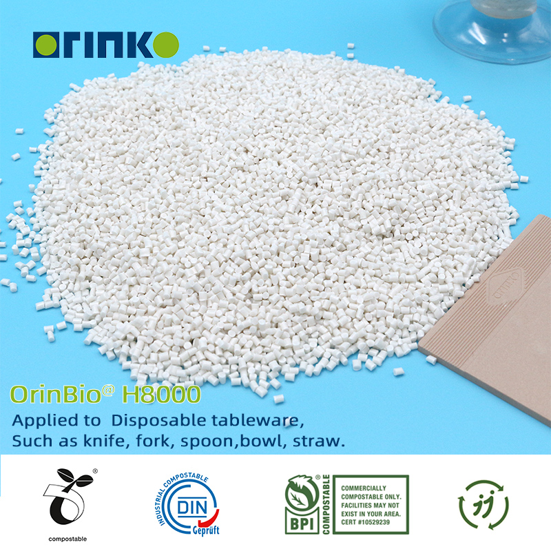 Orinko Polylactic Acid Granules with En13432 Compostable Blow Film Modified Pla Resin